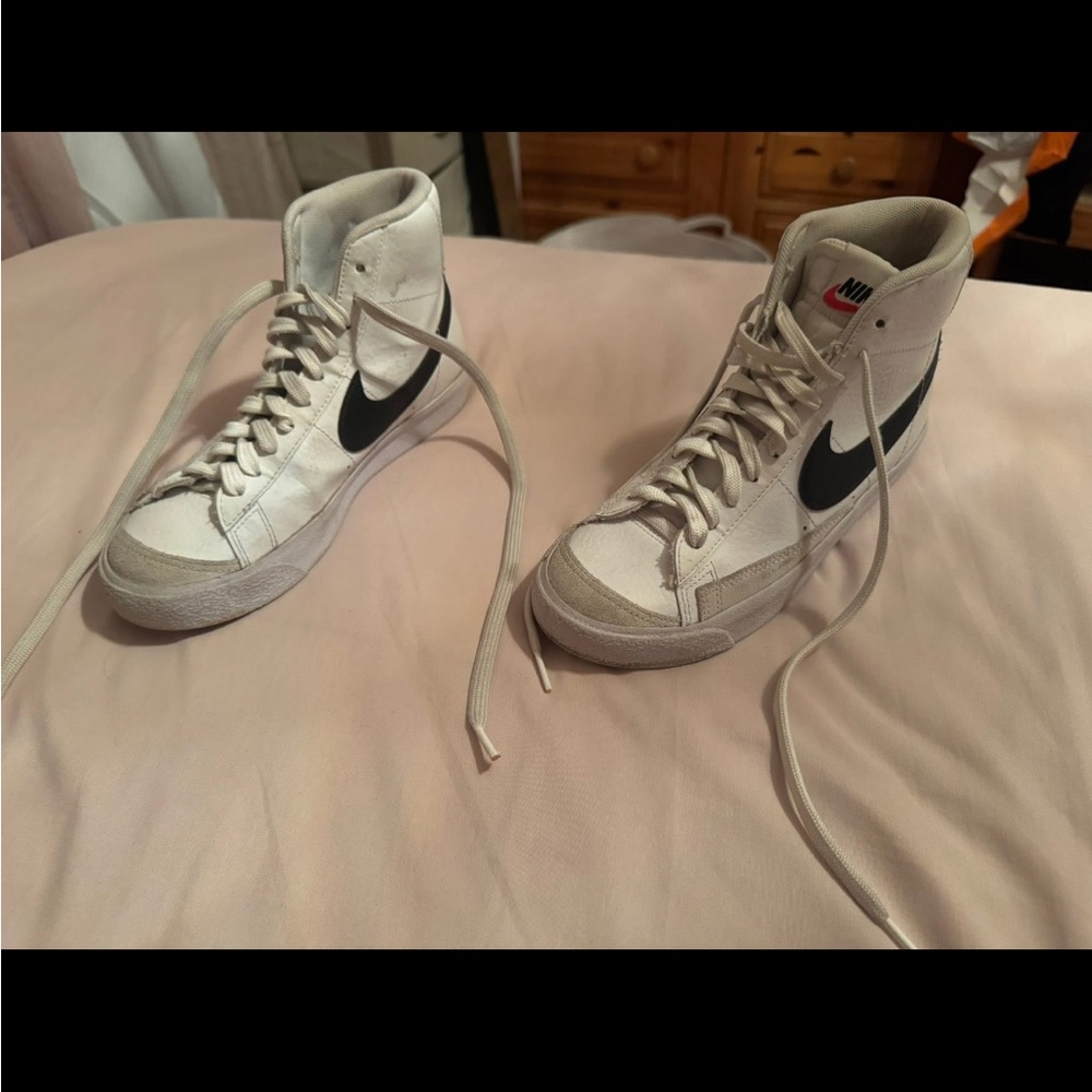 Nike High-Top Sneakers in White and Black